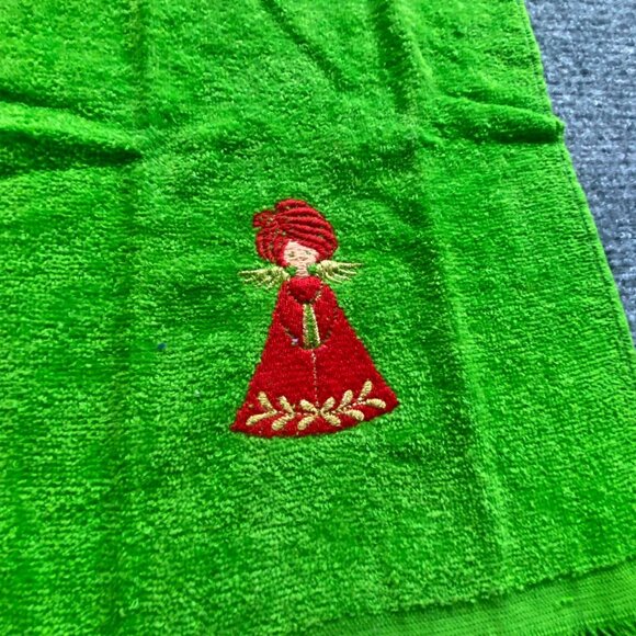 Christmas Set Of‎ 12 Assorted Holiday Hand Towels Festive Embroidery Appliqué - Picture 7 of 13